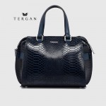 Сумка Женская Кожаная TERGAN 79658  LACIVERT PYTHON 