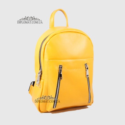 Рюкзак женский VALIENTE 1062 Одно отделение Вертикальные молнииSAUVAGE Yellow Желтый