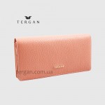 Кошелек Органайзер TERGAN 5685 Женский Кожаный На 2 отделения на кнопке NUDE FLOATER Пудра
