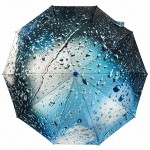 Зонт женский полуавтомат Три Слона 34023-2 AQUA, Бирюзовый 
