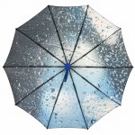 Зонт женский полуавтомат Три Слона 34023-2 AQUA, Бирюзовый 
