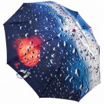Зонт женский полуавтомат Три Слона 34023-6 NEON RAIN, Синий