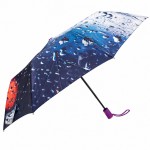 Зонт женский полуавтомат Три Слона 34023-6 NEON RAIN, Синий