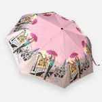 Зонт от дождя полуавтомат Lucky Elephants DI6101_L161 Ручка прорезиненная прямая Купол полиестер 3 Pongee 