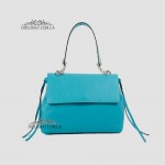 Сумка Женская Кожаная EMANUELA FERRETTI 85485 Средняя на цепочке через плечо TURCHESE  floater Бирюзовый