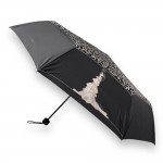 Зонт Механический Три Слона 55mini- Pongee Black/White Мини зонт  ручка пластик круглая  Черный Белый