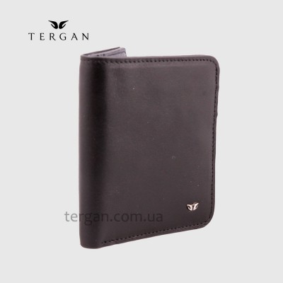 Портмоне мужское TERGAN 1594 кожаное на кнопке небольшого размера SIYAH RUSTIC / LACIVERT RUSTIC