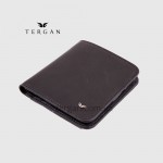 Портмоне мужское TERGAN 1594 кожаное на кнопке небольшого размера  SIYAH RUSTIC / LACIVERT RUSTIC Черный с Синим