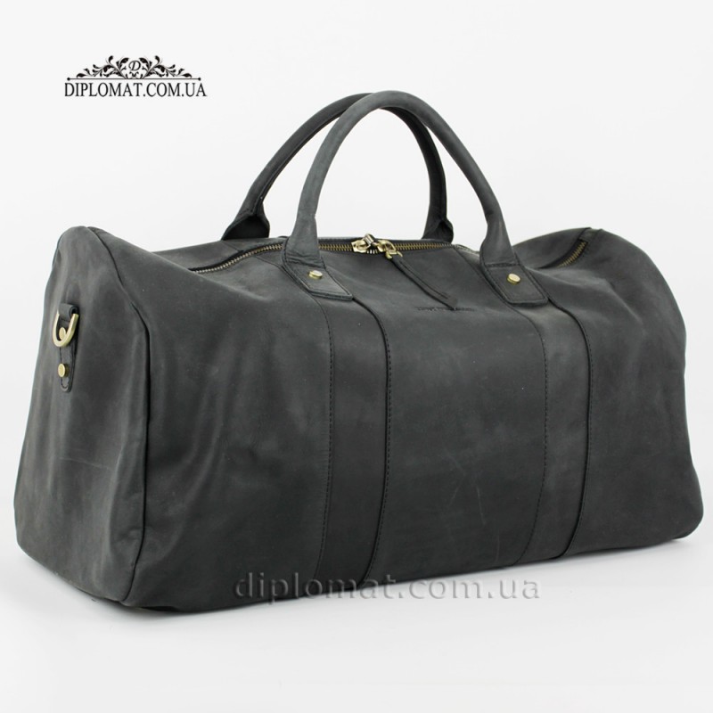 Сумка Дорожная Кожаная TONY BELLUCCI T-5146  01 BLACK Crazy Черный 