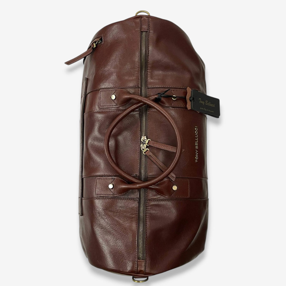 Дорожная кожаная сумка TONY BELLUCCI T-5146 KR-04 BROWN | Оригинал