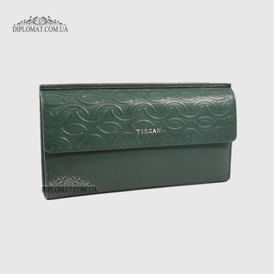 Кошелек женский TERGAN 5793 Кожаный для карточек и денегYESIL NAPPA