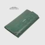 Кошелек женский TERGAN 5793 Кожаный для карточек и денег YESIL NAPPA Зеленый