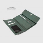Кошелек женский TERGAN 5793 Кожаный для карточек и денег YESIL NAPPA Зеленый