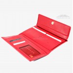 Кошелек женский TERGAN 5793 Кожаный для карточек и денег KIRMIZI NAPPA Красный/Розовый