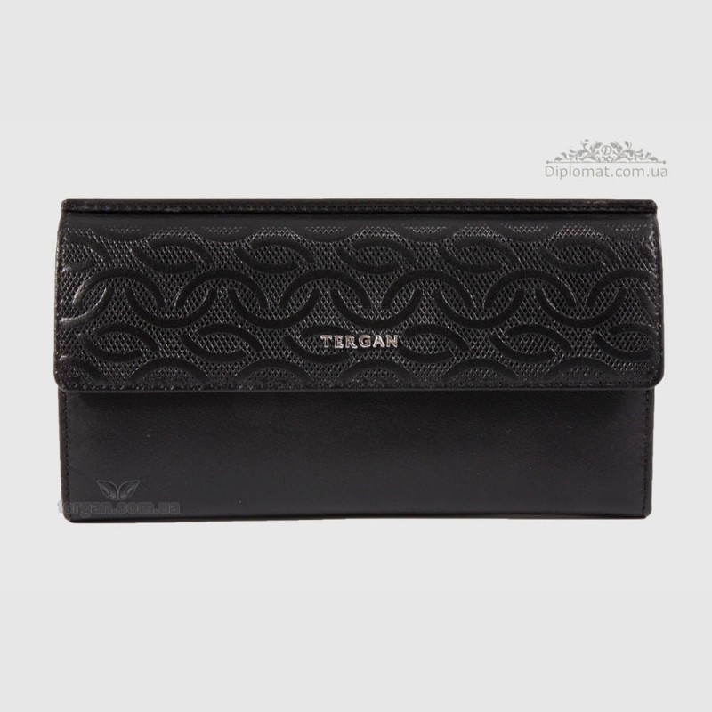 Кошелек женский TERGAN 5793 Кожаный для карточек и денег SIYAH NAPPA Черный