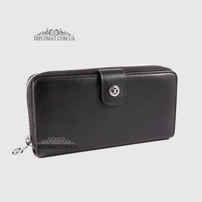 Кошелек на молнии кожаный TERGAN 5789 SIYAH NAPPA OFF