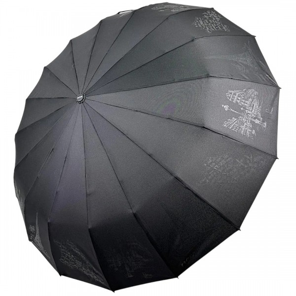 Зонт женский автомат Три Слона N7576  Polyester BLACK