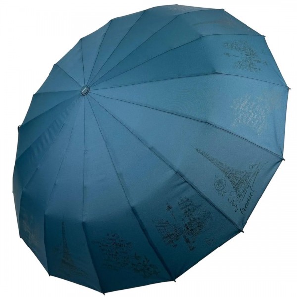 Зонт женский автомат Три Слона N7576  Polyester D.TURQUOISE