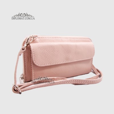 Кошелек-Клатч Под телефон EMANUELA FERRETTI 010721_2  На молнии С Ремнем через плечоNUDE FLOATER