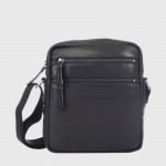 Сумка мужская через плечо HILL BURRY 7030HB среднего размера Crazy Horse Black 