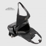 Рюкзак женский EMANUELA FERRETTI 562047 С карманом на молнии BLACK floater Черный