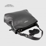 Сумка Женская EMANUELA FERRETTI 560093 Кожаная на плечо BLACK floater Черный