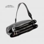Сумка Женская EMANUELA FERRETTI 560093 Кожаная на плечо BLACK floater Черный
