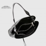 Сумка Женская EMANUELA FERRETTI 560093 Кожаная на плечо BLACK floater Черный