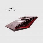 Портмоне мужское TERGAN 1517 Небольшое На 16 каточек Без мелочи BORDO RUSTIC Бордовый/Пурпурный