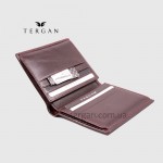 Портмоне мужское TERGAN 1517 Небольшое На 16 каточек Без мелочи BORDO RUSTIC Бордовый/Пурпурный