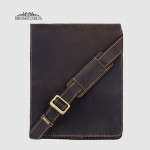 Сумка мужская кожаная с ремнем через плечо VISCONTI 18410 Jasper Oil Brown Темно-Коричневый 