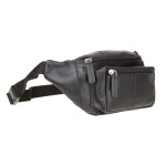 Сумка мужская VISCONTI 720 Bumbag Кожаная  Black Черный  