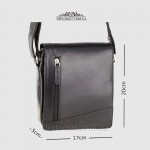 Сумка Кожаная Через плечо VISCONTI S7 Messenger Bag A5 Black Черный  