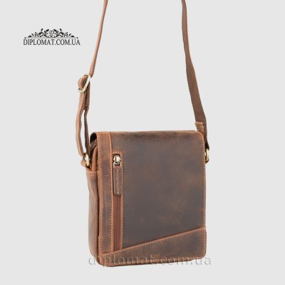 Сумка мужская Через плечо VISCONTI S7 Messenger Bag A5 Кожаная Небольшого размераOil Brown Коричневый