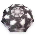 Зонт Автомат Lucky Elephants OB726 Ручка прямая кожаная Материал купола 100% Полиэстер   Polyester BLACK/grey 
