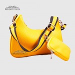 Сумка Женская EMANUELA FERRETTI 1112 Кожаная Кросс боди  YELLOW FLOATER Желтый