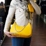 Сумка Женская EMANUELA FERRETTI 1112 Кожаная Кросс боди  YELLOW FLOATER Желтый