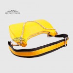 Сумка Женская EMANUELA FERRETTI 1112 Кожаная Кросс боди  YELLOW FLOATER Желтый