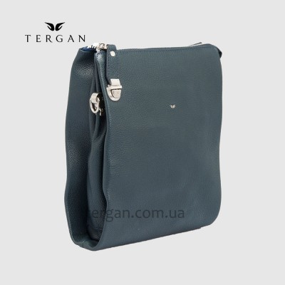 Сумка мужская TERGAN 21281 кожаная через плечо с тремя отделами LACIVERT LATIGO