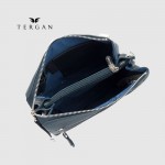 Сумка мужская TERGAN 21281 кожаная через плечо с тремя отделами  LACIVERT LATIGO Темно Синий Синий