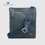 Сумка мужская TERGAN 21281 кожаная через плечо с тремя отделами  LACIVERT LATIGO Темно Синий Синий