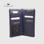 Кошелек мужской TERGAN 1630 Под прямую купюру На 14 отделений под кредитные карточки LACIVERT  NAPPA Темно Синий