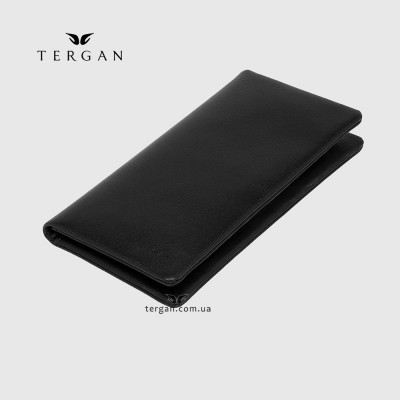 Портмоне для документов и денег TERGAN 1630 Кожаное С отделением для телефона SIYAH NAPPA Черный