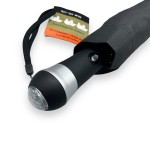 Зонт Автомат LUCKY ELEPHANTS LED- M730 (729) Ручка прямая с фонариком Купол Понж с тефлон.пропиткой_ F2 Серый