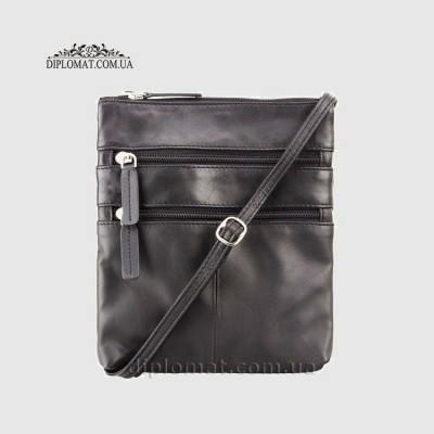 Сумка мужская Через плечо VISCONTI 18606 Slim Bag КожанаяBlack