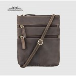 Сумка мужская Через плечо VISCONTI 18606 Slim Bag Кожаная Oil Brown Коричневый Коричневый