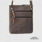 Сумка мужская Через плечо VISCONTI 18606 Slim Bag Кожаная Oil Brown Коричневый Коричневый