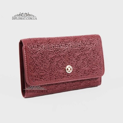 Портмоне женское кожаное TERGAN 5788 BORDO NAPPA Бордовый