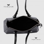Сумка кожаная женская TERGAN 79953  SİYAH FLOATER/SİYAH ANALİN Черная 