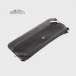 Ключница TERGAN 0157 Кожаная на молнии с двумя отделениями для ключей среднегоо размера  SIYAH RUSTIC Черный